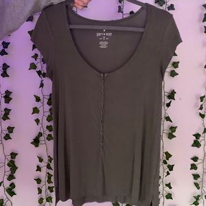 American Eagle Soft Green Tee